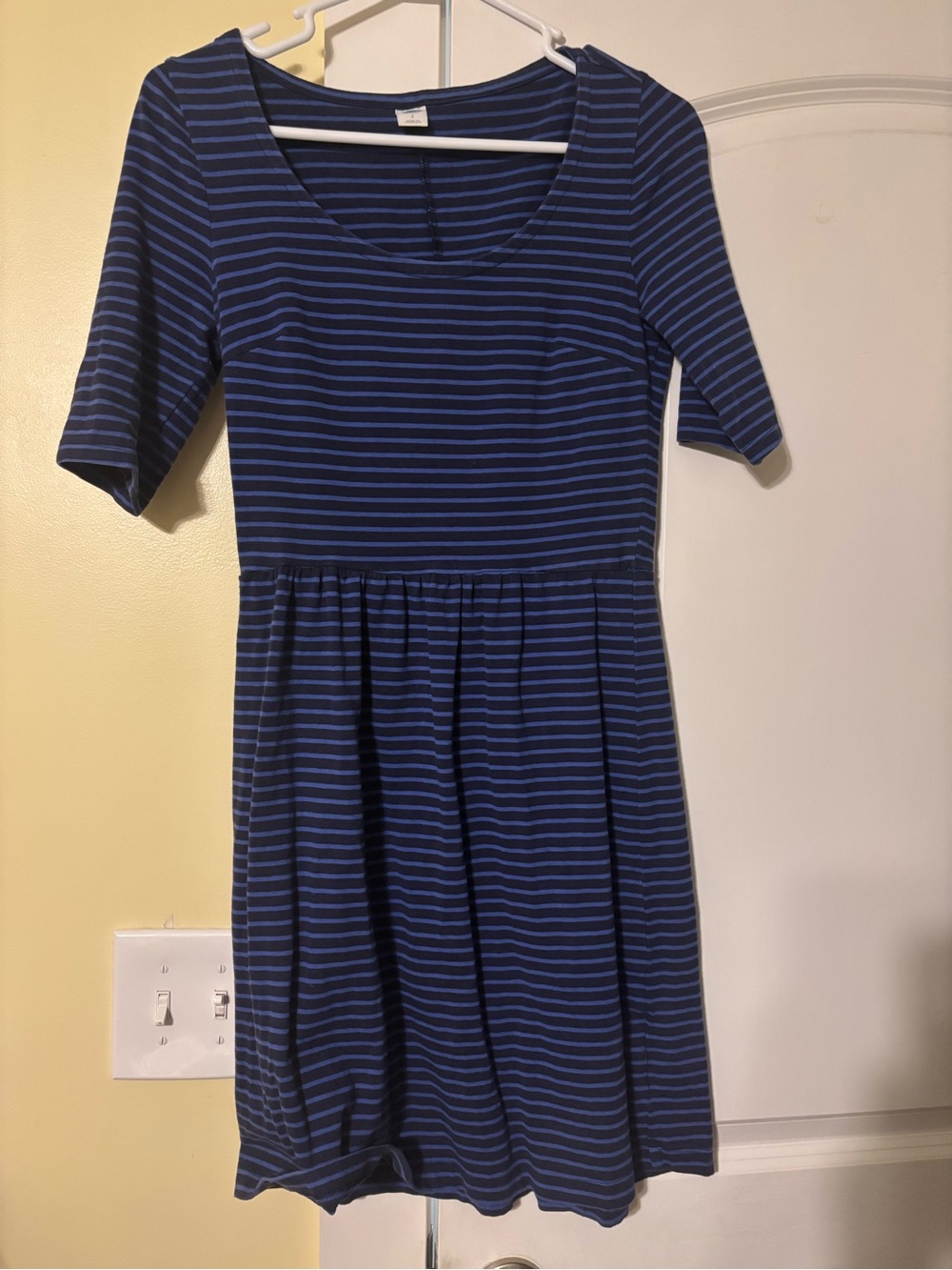 Old Navy Blue and Navy Striped Midi Dress